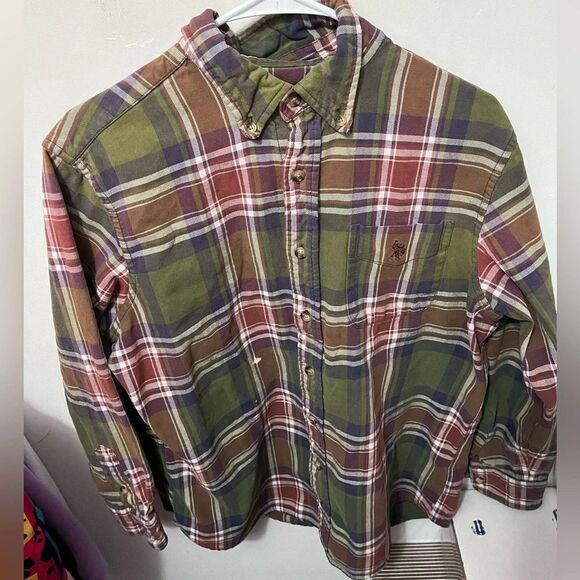 Colorful plaid / stripped button up - Picture 1 of 7